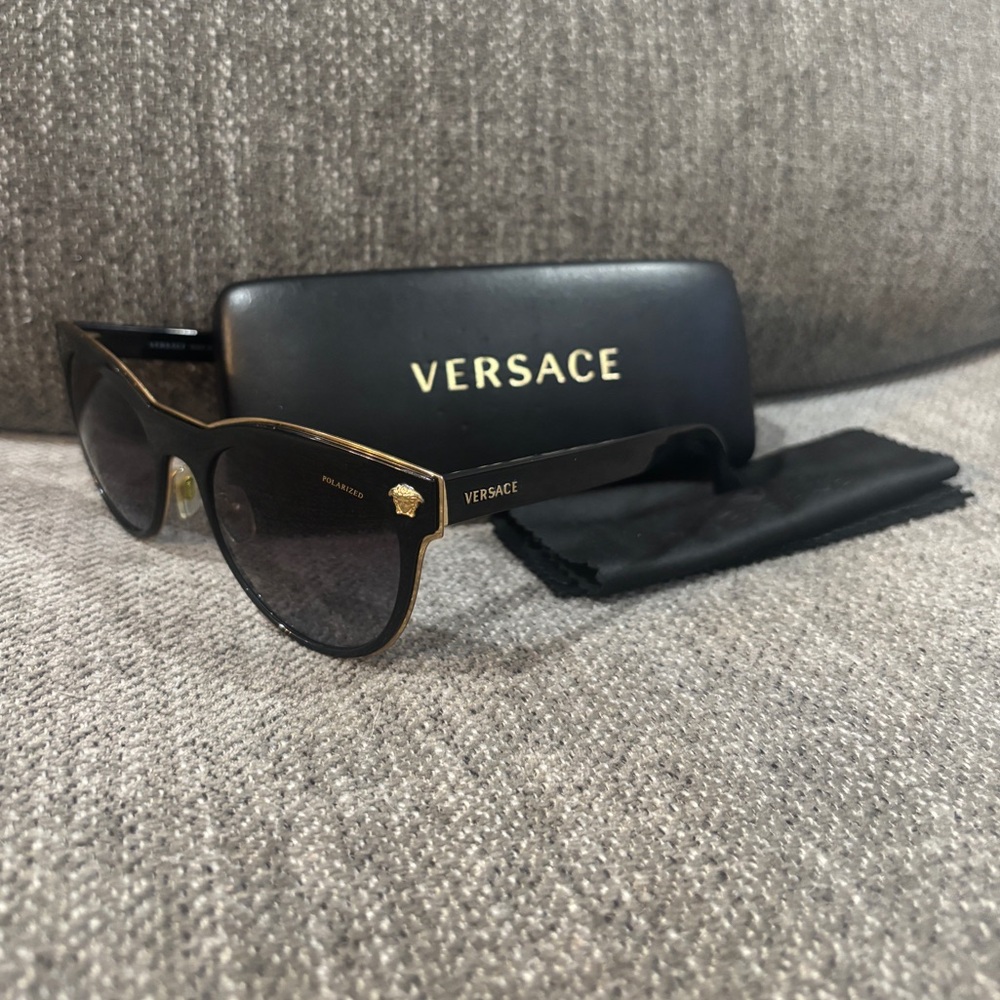 Versace Black and Gold Sunglasses